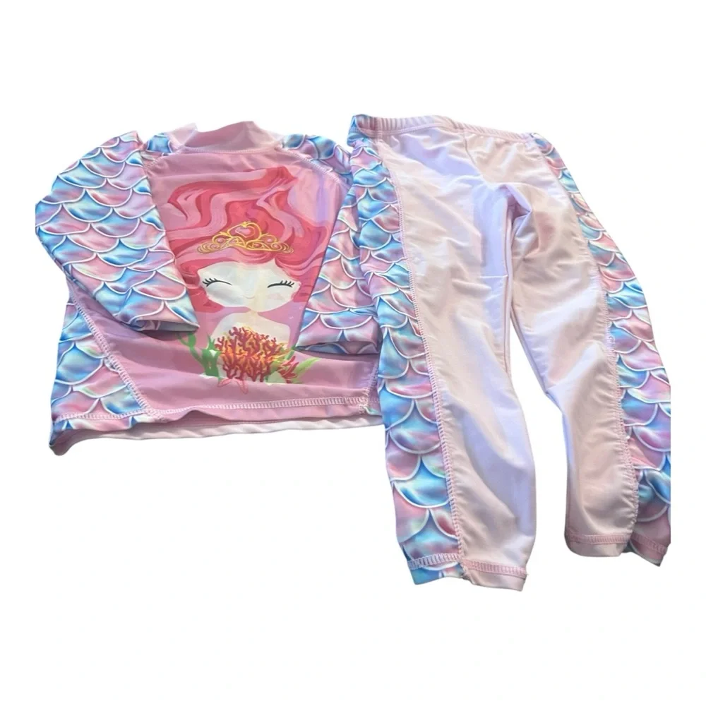 Mermaid Print Swim Set for‎ Kids